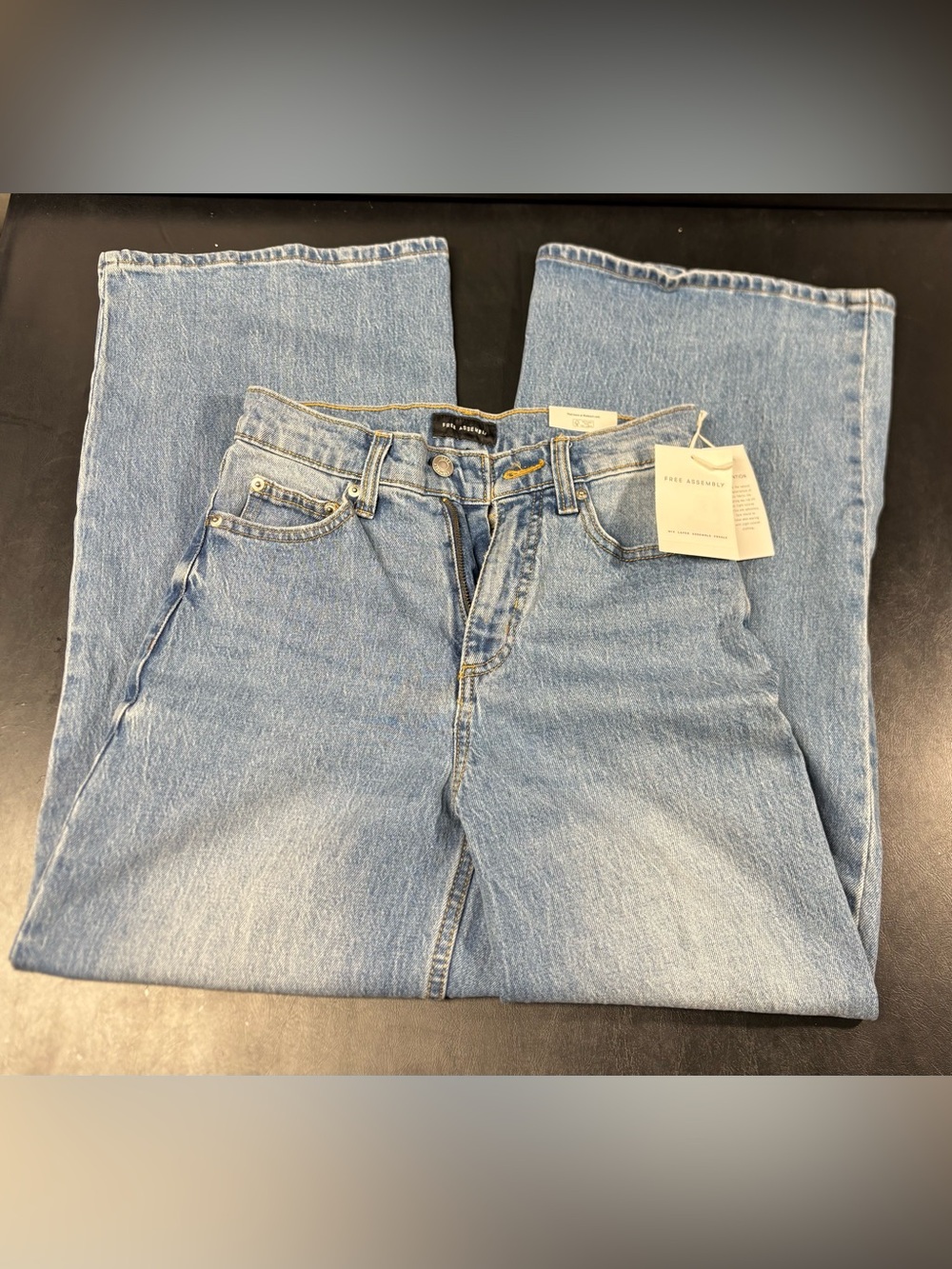 ree Assembly Women's Size 0 Flare Jeans Medium Wash High Rise Blue Jeans NWT